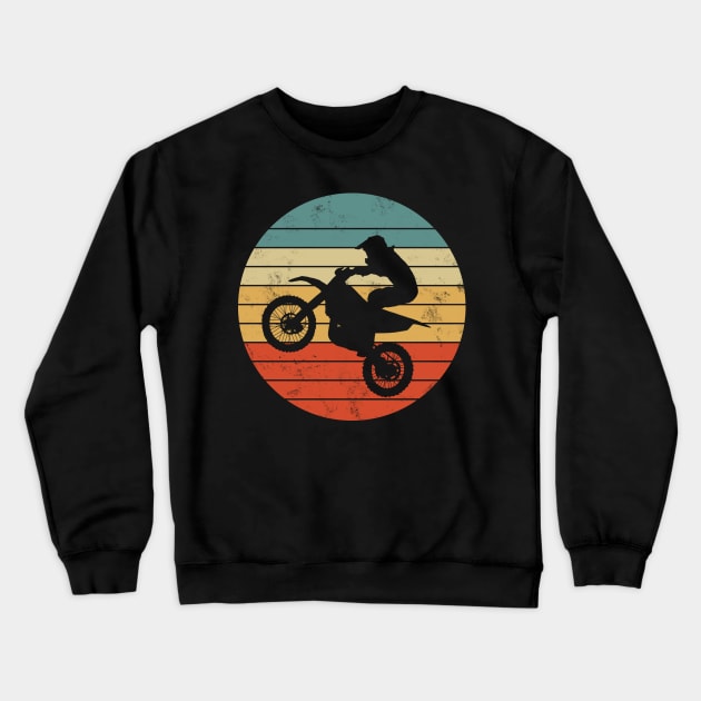 Motocross fun, motocross sunset dirt bike rider Crewneck Sweatshirt by colorbyte